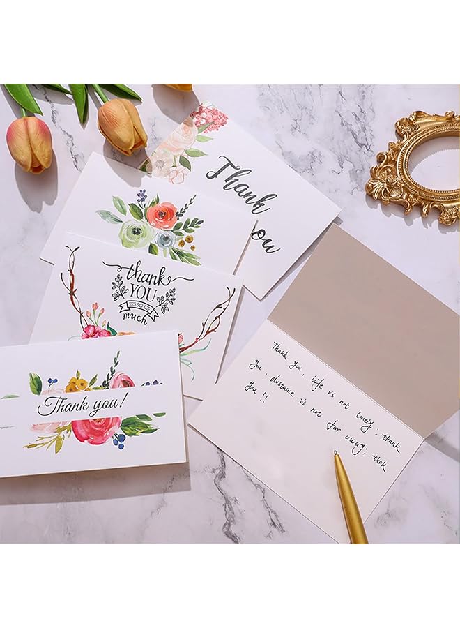 إيروريكس بطاقات شكر مكونة من 12 بطاقة ملاحظات فارغة مع مظاريف ذاتية الغلق مثالية لبطاقات هدايا الزفاف والتخرج وحفلات استقبال المولود - Image 5