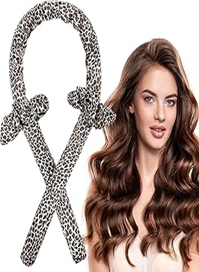 Yeelen تجعيدات بدون حرارة، عصابة رأس لتجعيد الشعر بدون حرارة، مكواة تجعيد الشعر بدون حرارة، مجموعة تجعيد الشعر بدون حرارة من الساتان للشعر الطويل، عصابة رأس لتجعيد الشعر بدون حرارة، عصابة رأس لتجعيد الشعر طوال الليل، لفافة تجعيد الشعر باللون الأسود الفهد