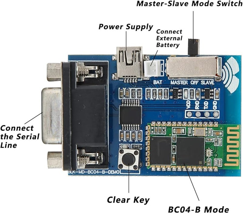 Garosa Wireless RS232 Serial Port Adapter with Bluetooth for DOS Systems 15M Range - Image 4