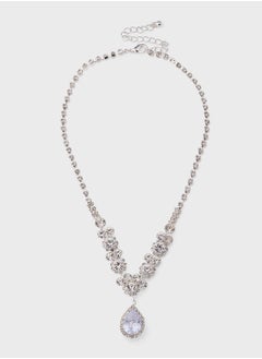 Ella Limited Edition Diamante Necklace & Drop Earrings Set  - Image 1