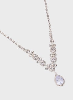 Ella Limited Edition Diamante Necklace & Drop Earrings Set  - Image 2