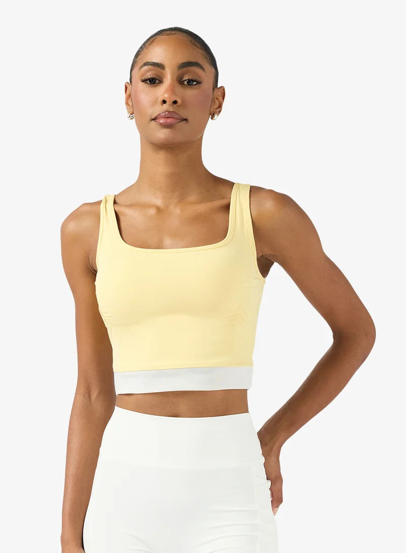 High Support Sports Bra with Contrast Trim