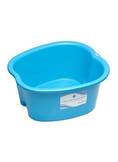 AllSett Health Foot Soaking Bath Basin  Large Size for Soaking Feet  Pedicure and Massager Tub for at Home Spa Treatment  Callus Fungus Dead Skin Remover Blue 