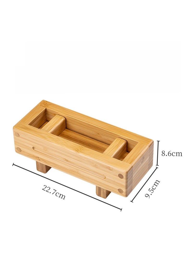 general Mille-feuille Sushi Mold Cooking Flat Pressed Wooden Utensils Roller Shutters Mille-feuille Sushi Tools Bamboo Pressed Rice Mold - Image 2