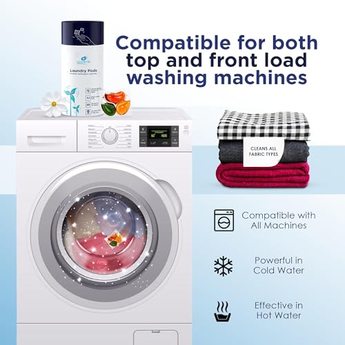 Ecosys 3-in-1 Dissolvable Magic Laundry Pods for 120 washes: Bio Enzymes Infused, Tough Stain Removal with Floral Aroma,1 Pod = 1 Wash for 5-7kg (Pack of 120) - Image 3