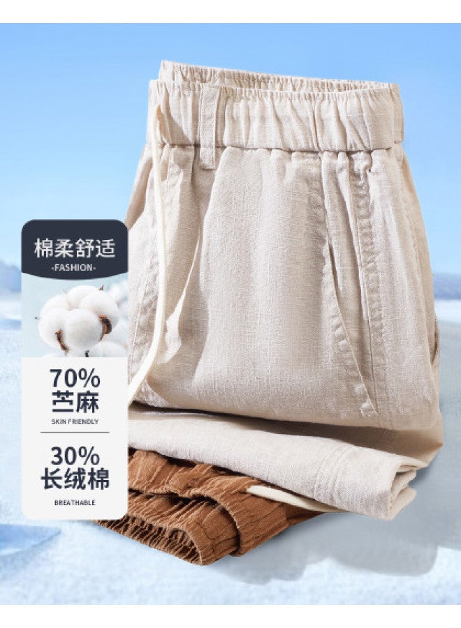 FOLUNSI men's Casual Shorts 2025 Loose Fit Mid-thigh Shorts Men's Straight-leg Pants - Image 1