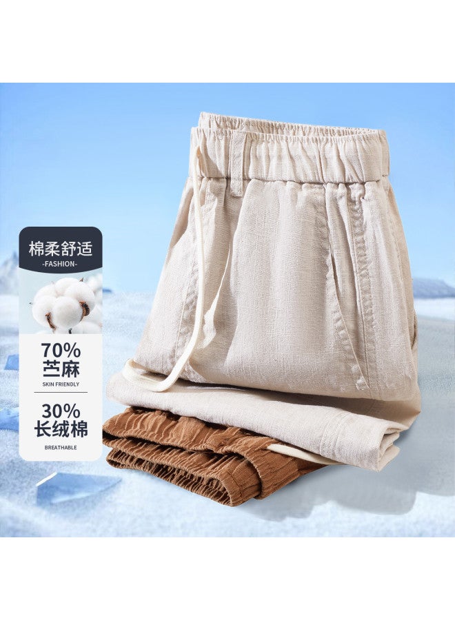 FOLUNSI men's Casual Shorts 2025 Loose Fit Mid-thigh Shorts Men's Straight-leg Pants - Image 2