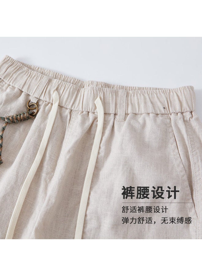 FOLUNSI men's Casual Shorts 2025 Loose Fit Mid-thigh Shorts Men's Straight-leg Pants - Image 4