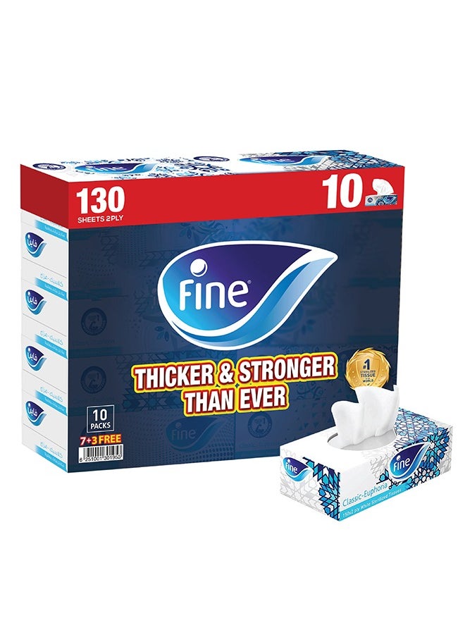 Facial Tissues 130 Sheets Pack Of 10 White - pzsku/Z9F4FC38C32944D29E513Z/45/_/1704635270/876ac35d-657c-4db9-9635-6883dff1a186