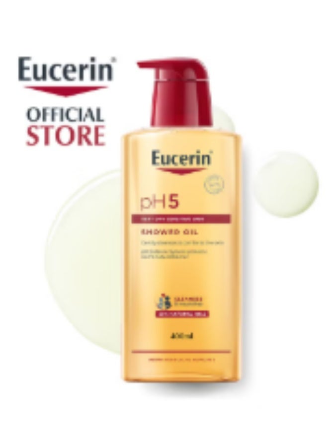 Eucerin Shower Oil Daily Body Cleanser With Natural Caring Oil Ph5 Allergy-Prone Skin 400ml - Image 1