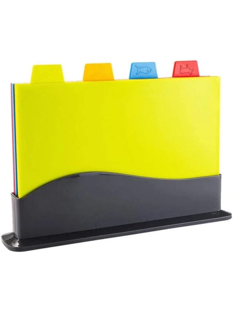 Set of 4 Chopping Board for Kitchen Multicolour 130grams - Image 1
