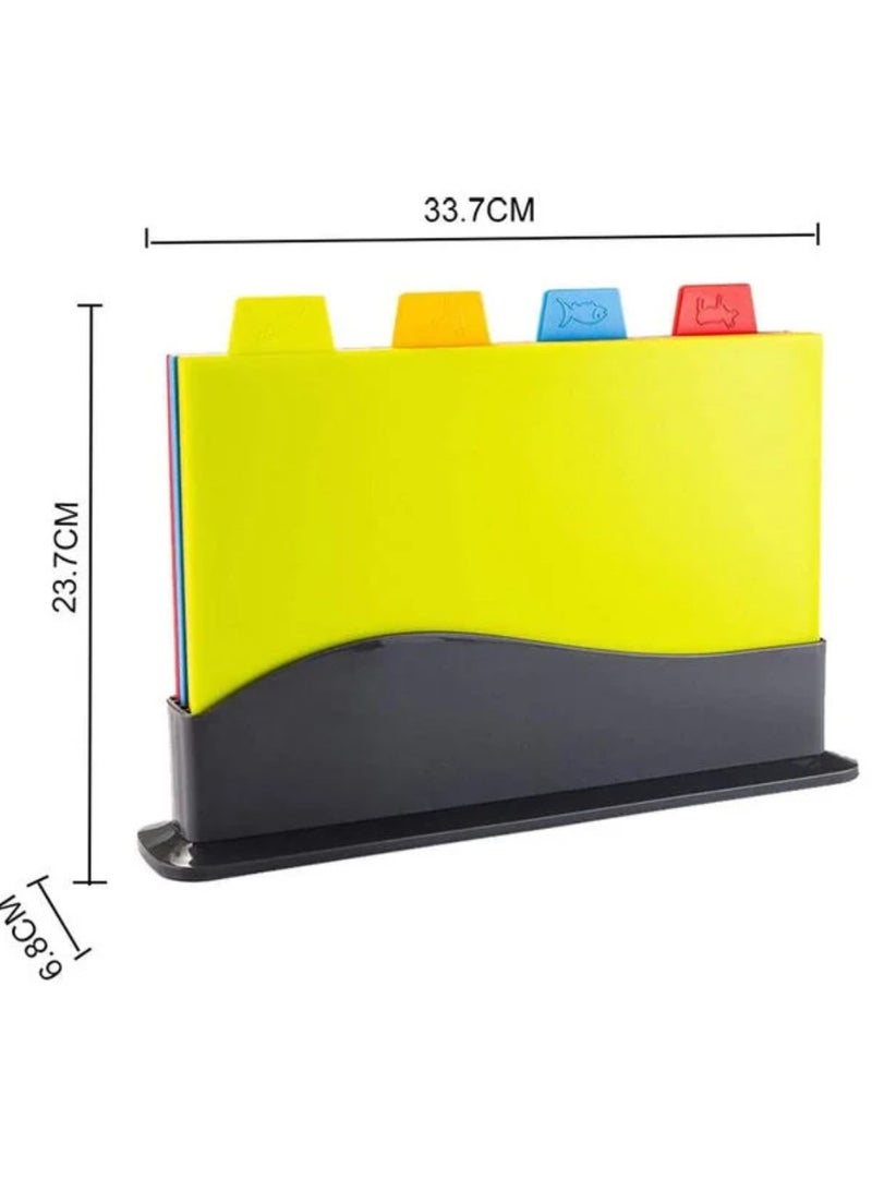 Set of 4 Chopping Board for Kitchen Multicolour 130grams - Image 2