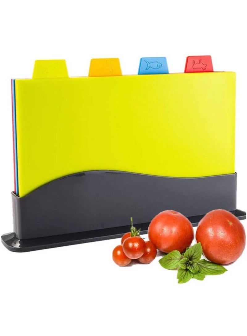 Set of 4 Chopping Board for Kitchen Multicolour 130grams - Image 5