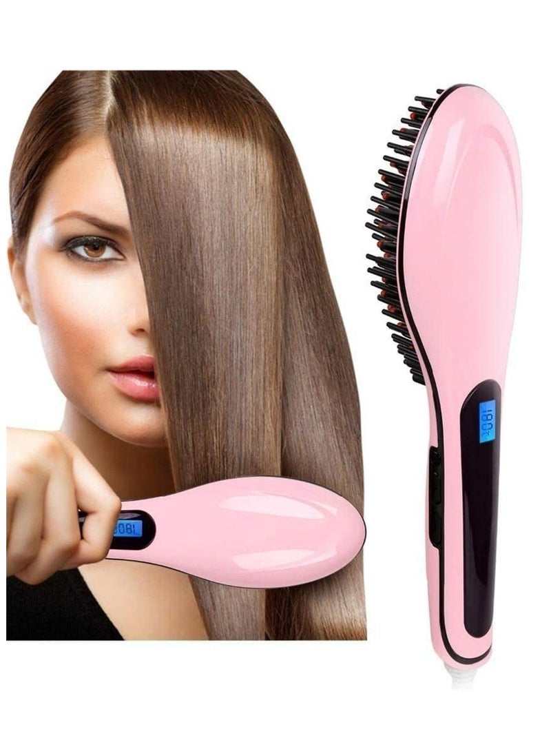 LCD Display Hair Brush Fast Hair Straightener Comb Hair Electric Brush Comb Irons Auto Straight Hair Comb Brush - Image 1