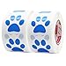 Hcode 15 Round Blue Bear Paw Print Stickers Dog Puppy Bear Paw Stickers 500 Pieces per Roll Blue 2 roll - Image 3