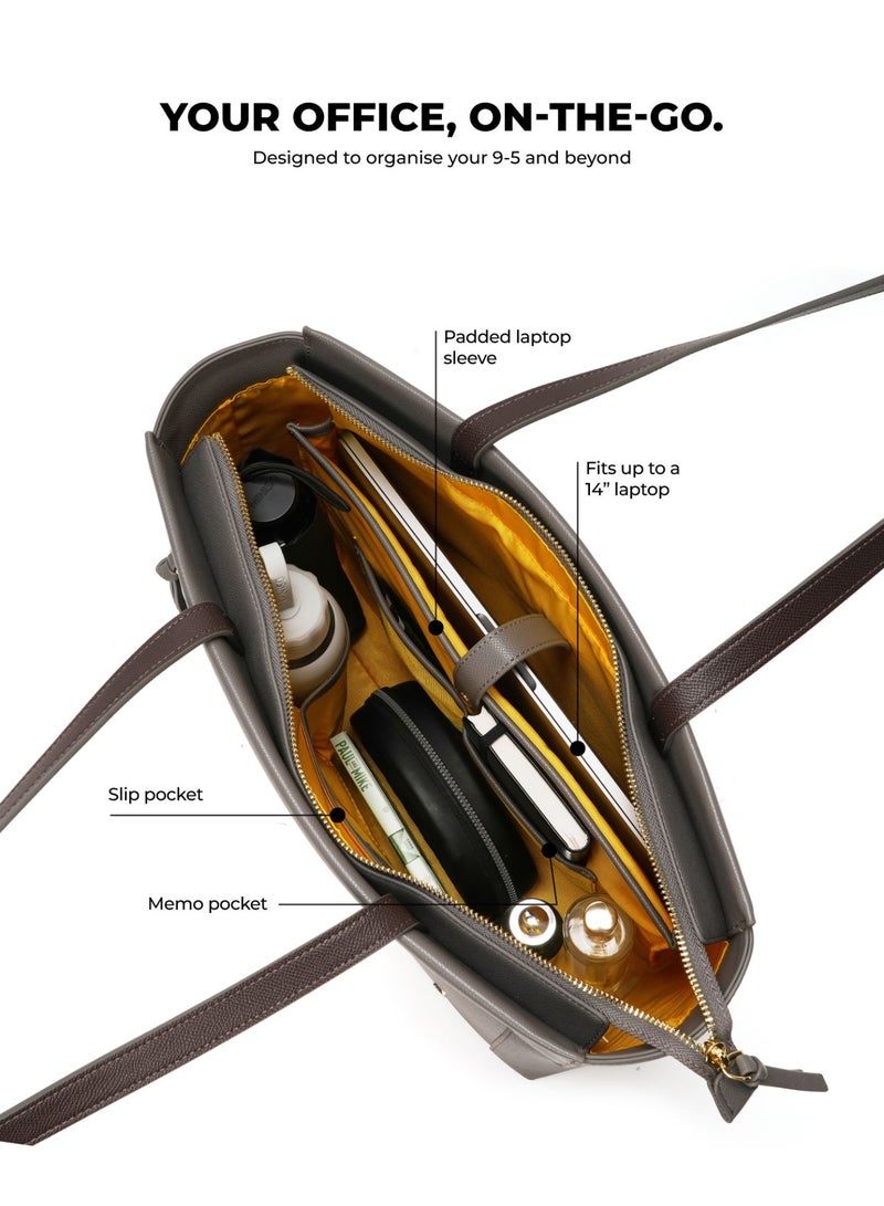 Mokobara The Dawn Tote 2.0 Vegan Leather Black Coffee 2.0 - Image 2