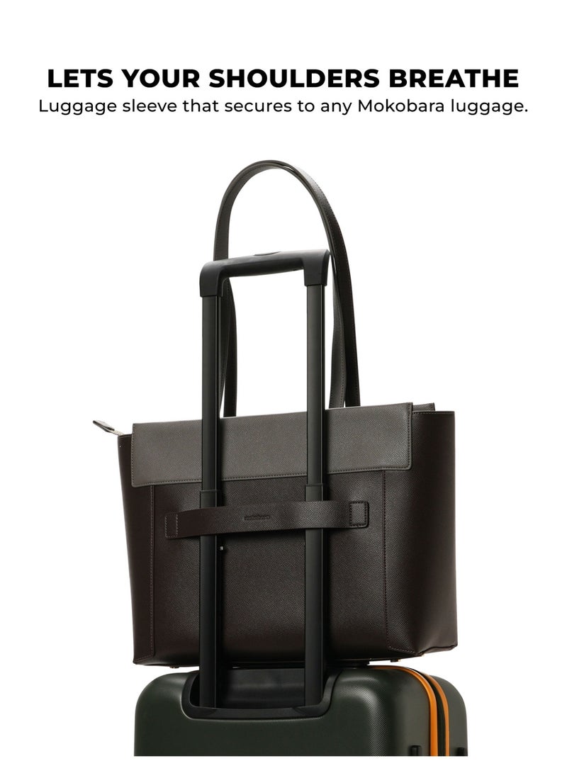 Mokobara The Dawn Tote 2.0 Vegan Leather Black Coffee 2.0 - Image 4