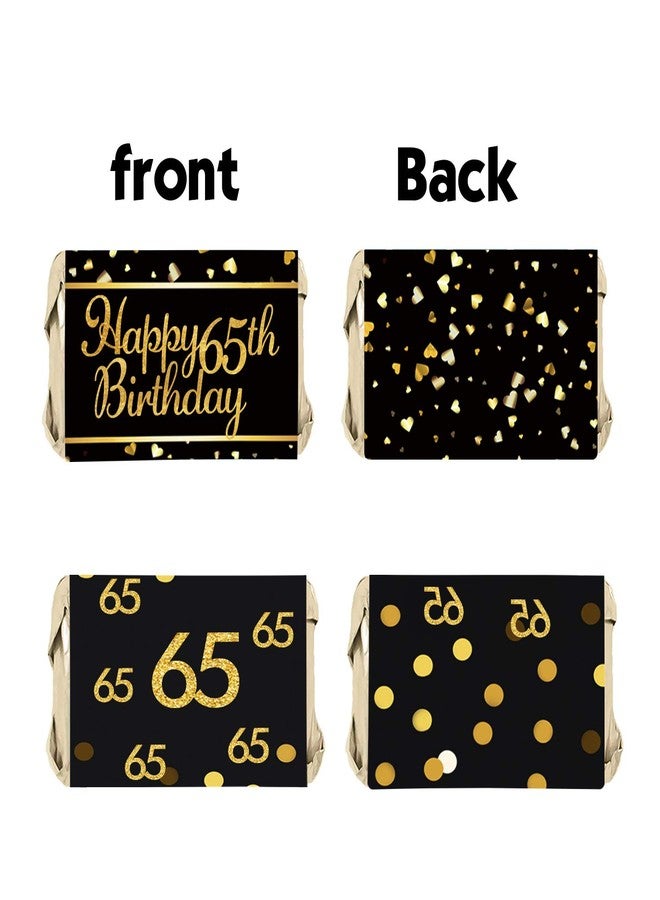 PANHUI 65th Birthday Party Mini Candy Bar Wrappers - 65th Birthday Party Decor - 45 Stickers - Image 5