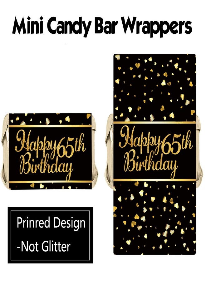 PANHUI 65th Birthday Party Mini Candy Bar Wrappers - 65th Birthday Party Decor - 45 Stickers - Image 4
