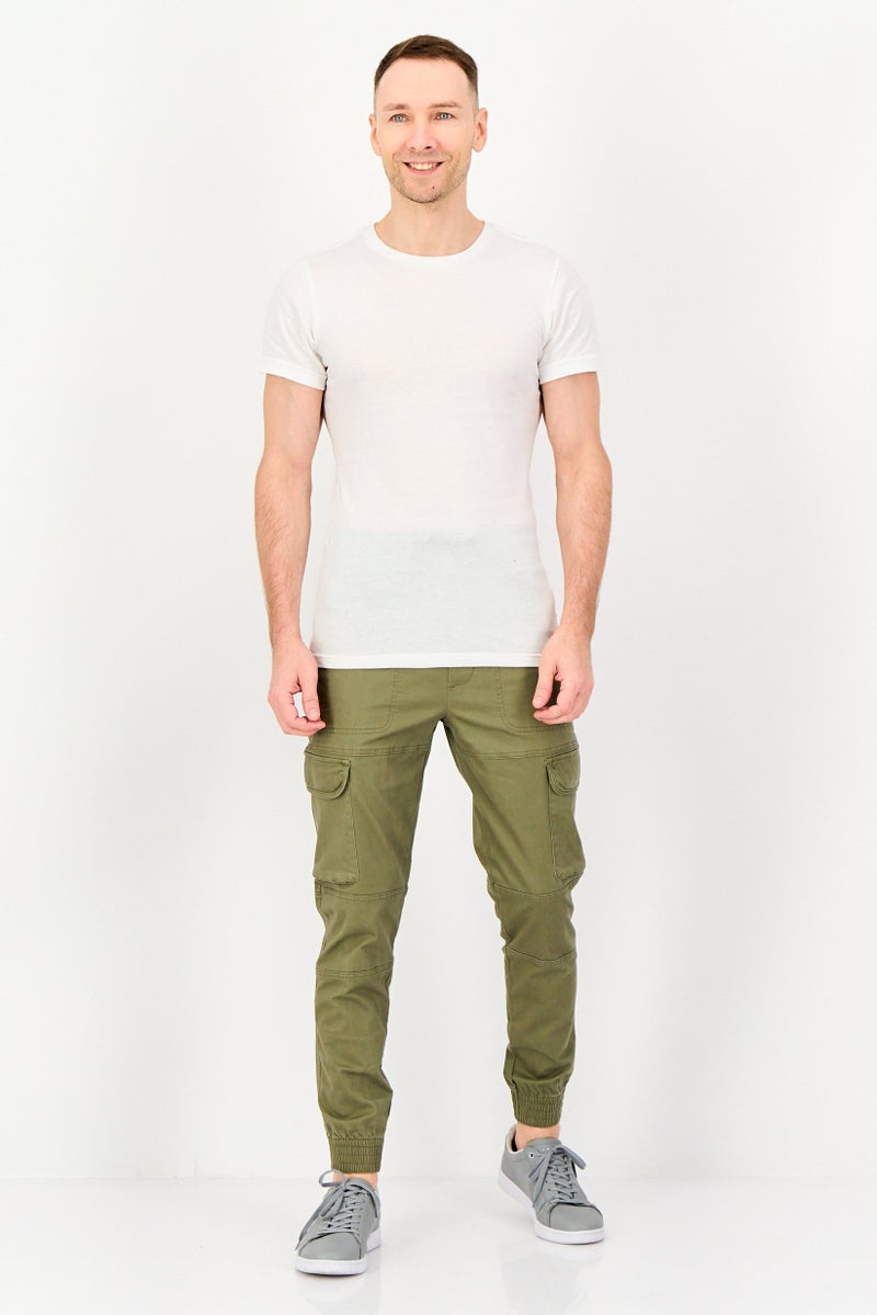 DKNY سروال كارجو عادي للرجال، زيتوني - Image 2