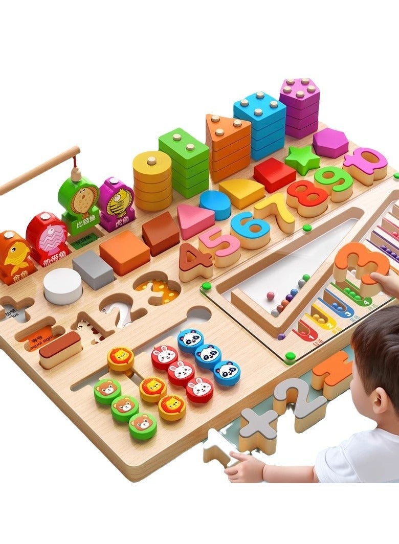 عام طفل لعب الأطفال لغز الفتيان والفتيات ثلاث سنوات من العمر مونتيسوري التعليم المبكر التفكير التدريب هندسي الاقتران التجمع لبنة - Image 1