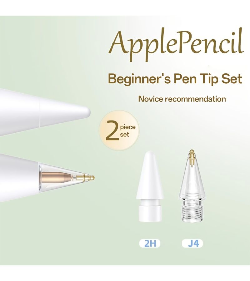 لأقلام Apple Pencil Pro الجيل الثاني والجيل الأول، رؤوس أقلام مقاومة للاهتراء، رأس قلم على شكل إبرة أنبوبية، رؤوس شاشة لمس سعوية، مجموعة رؤوس مبتدئة 2H J4 - Image 1