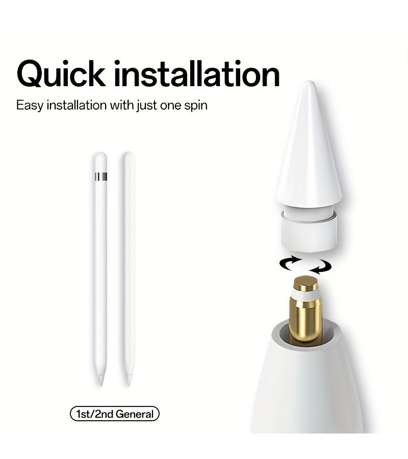 لأقلام Apple Pencil Pro الجيل الثاني والجيل الأول، رؤوس أقلام مقاومة للاهتراء، رأس قلم على شكل إبرة أنبوبية، رؤوس شاشة لمس سعوية، مجموعة رؤوس مبتدئة 2H J4 - Image 4