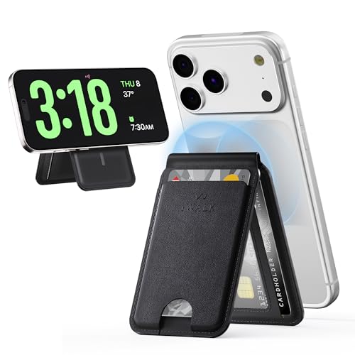 iWALK Stronger Magnetic Wallet Upgraded for MagSafe Wallet RFID Blocking 5 Card Holder with Adjustable Stand Slim Leather Phone Wallets for iPhone 171615141312 Series iPhone Wallets - Image 1