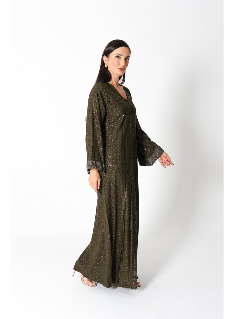 اكسا جلابية مطرزة لامعة - Image 4