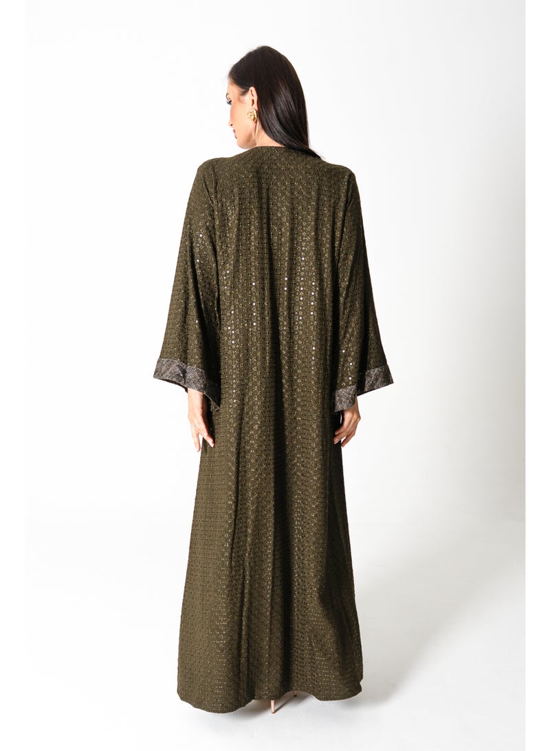 اكسا جلابية مطرزة لامعة - Image 3