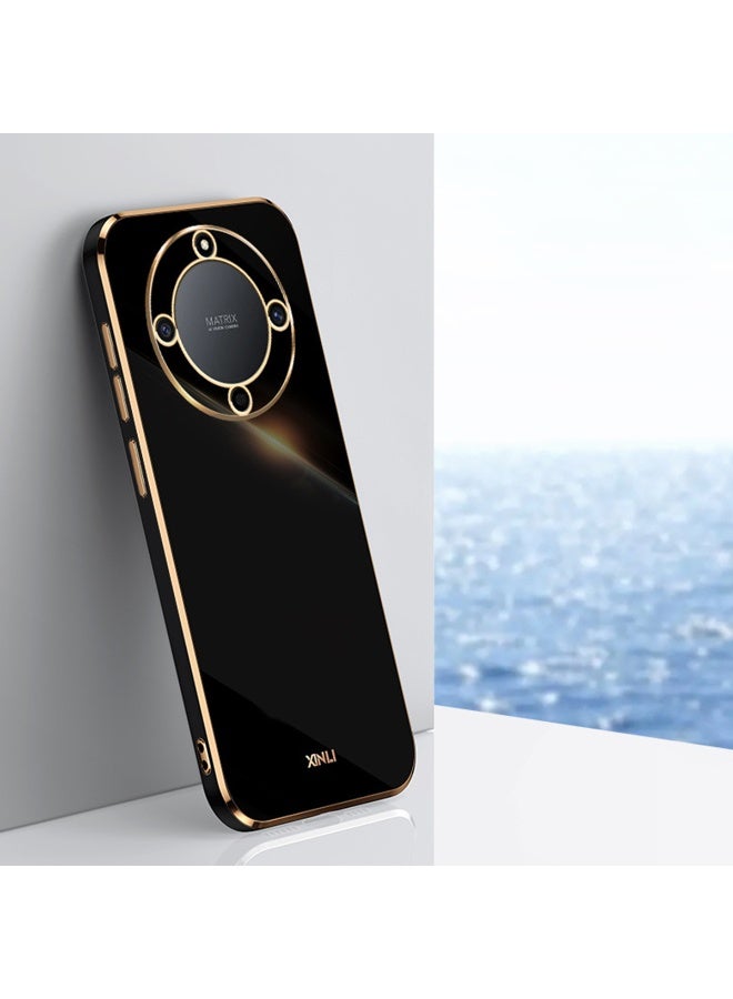 ثلاثة نمور for Honor X9d 5G Case, طلاء الغطاء الخلفي الناعم, رفعت حماية الكاميرا الكاملة, رقيقة رقيقة TPU حالة الهاتف المحمول لشرف X9d 5G, أسود - Image 1
