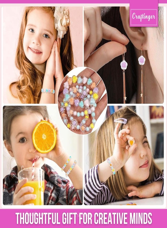 Craftinger Multi Beads for Jewellery Making Kit, Colorful Beads Set for Kids DIY Craft Bracelet Necklace Making, Activity Games for Girls Age 6-12 Years Old - Image 4