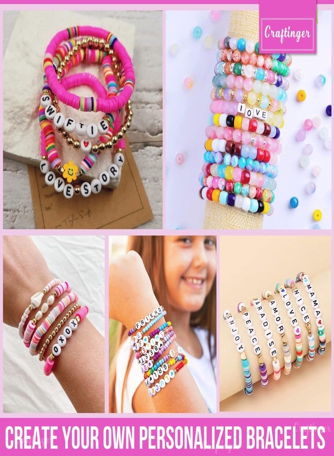 Craftinger Multi Beads for Jewellery Making Kit, Colorful Beads Set for Kids DIY Craft Bracelet Necklace Making, Activity Games for Girls Age 6-12 Years Old - Image 2