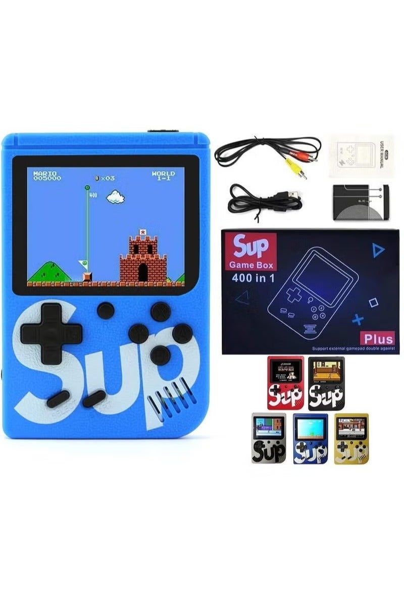 SUP Game Box Pro 400-in-1 Ultimate Retro Handheld Console -Upgraded Dual-Core Processor｜TV-Out Mode｜6-Hour Battery Life （Blue） - Image 1
