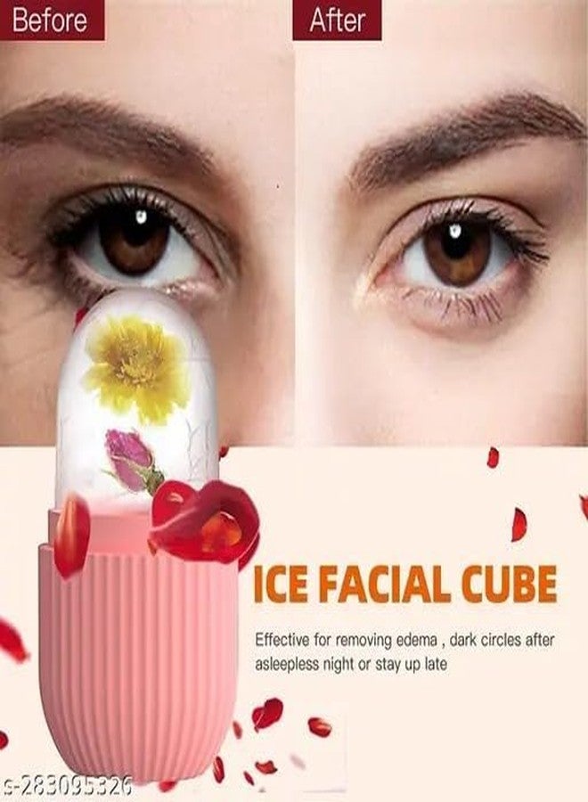 JANC ENTERPRISE Silicone Facial Ice Roller Face Ice Roller for Men & Women Ice Cube Roller for Glowing Skin and Puffy Eyes Brightening Skin Removing Puffiness Skin (pack of 1) - Image 3