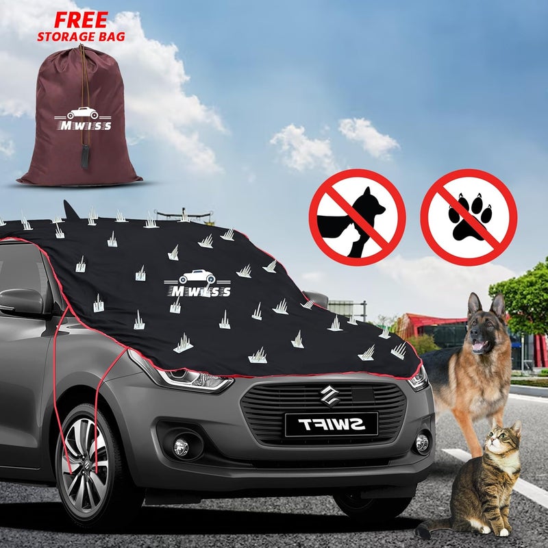 ASHU AYSHU Water-Resistant Spike Car Cover for Hyundai Venue N Line - Protects from Dogs, Monkeys, Dust, Sunlight & UV - Full Roof Universal Fit - Image 2