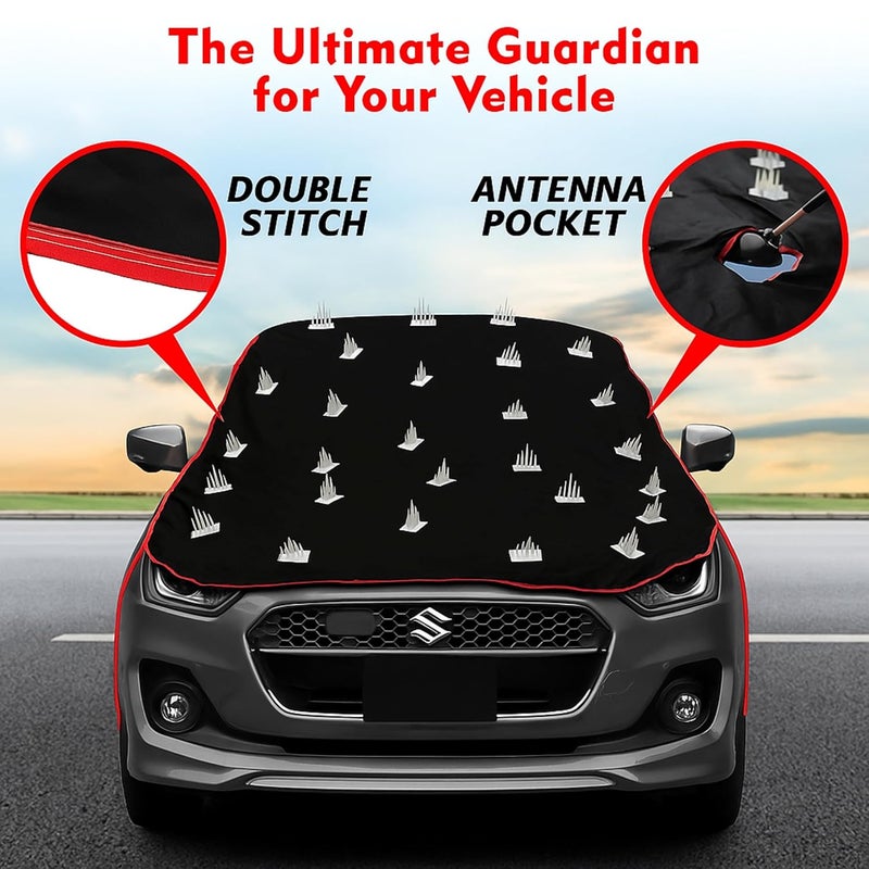 ASHU AYSHU Water-Resistant Spike Car Cover for Hyundai Venue N Line - Protects from Dogs, Monkeys, Dust, Sunlight & UV - Full Roof Universal Fit - Image 3