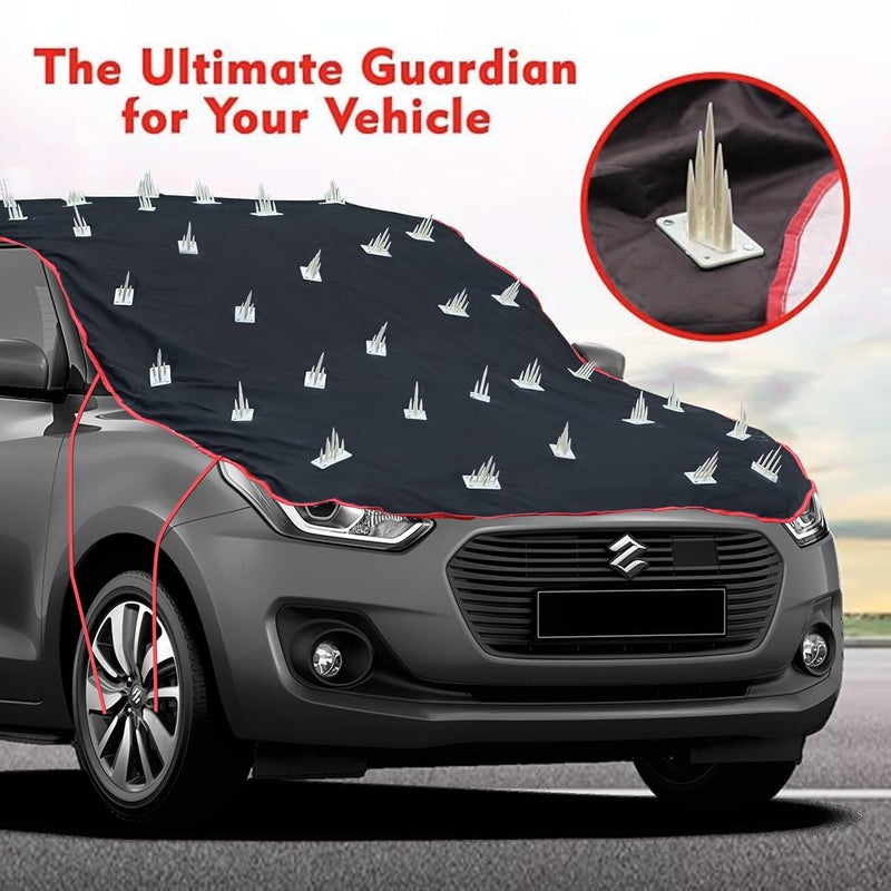 ASHU AYSHU Water-Resistant Spike Car Cover for Hyundai Venue N Line - Protects from Dogs, Monkeys, Dust, Sunlight & UV - Full Roof Universal Fit - Image 5