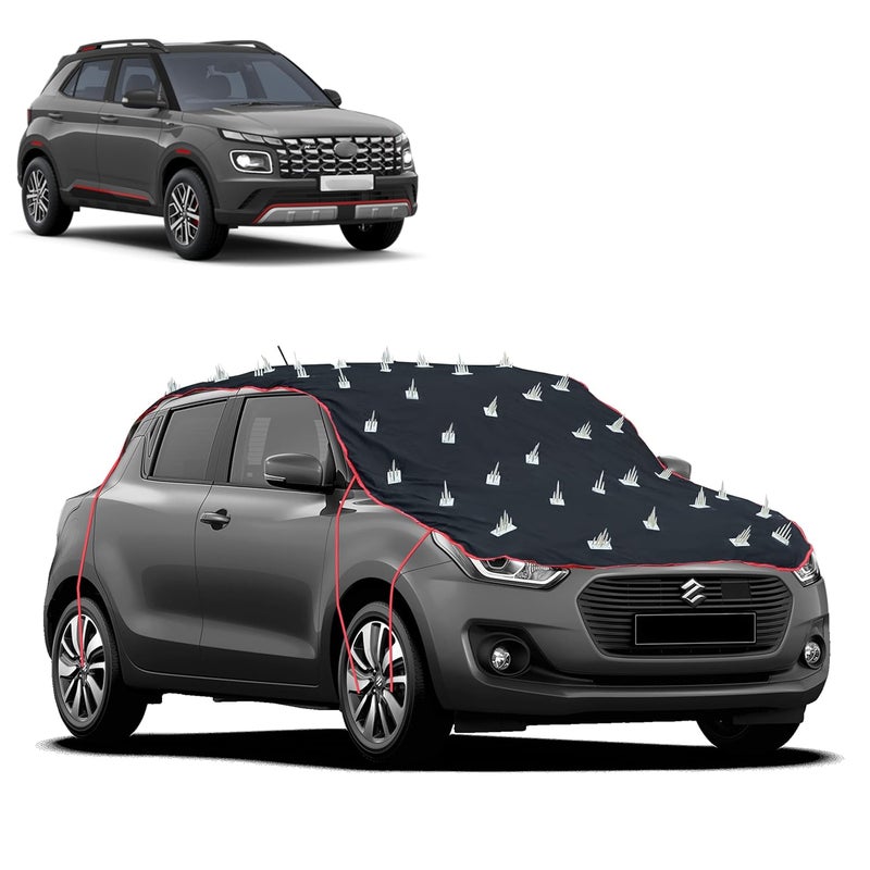 ASHU AYSHU Water-Resistant Spike Car Cover for Hyundai Venue N Line - Protects from Dogs, Monkeys, Dust, Sunlight & UV - Full Roof Universal Fit - Image 1