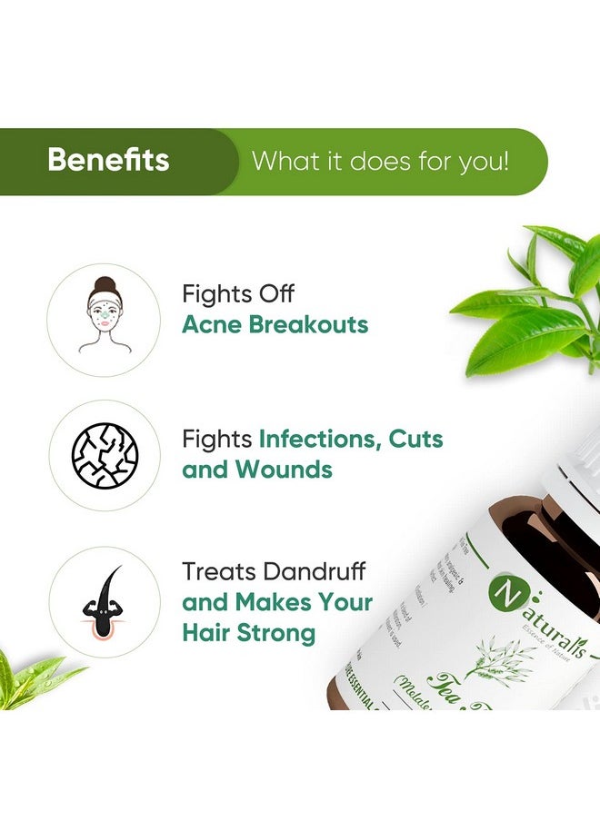 Naturalis Naturalis Tea Tree Oil for Hair, Acne, Pimples and Scar - Pure and No Dilution Tea Tree Oil - No Solvents - Ideal for Aromatherapy - 15ml  - Image 4
