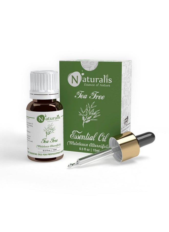 Naturalis Naturalis Tea Tree Oil for Hair, Acne, Pimples and Scar - Pure and No Dilution Tea Tree Oil - No Solvents - Ideal for Aromatherapy - 15ml  - Image 1