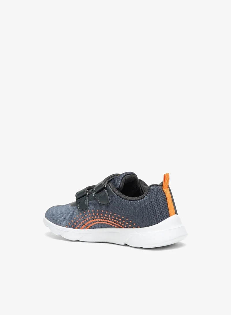 Dash Textured Sports Shoes with Hook and Loop Closure
