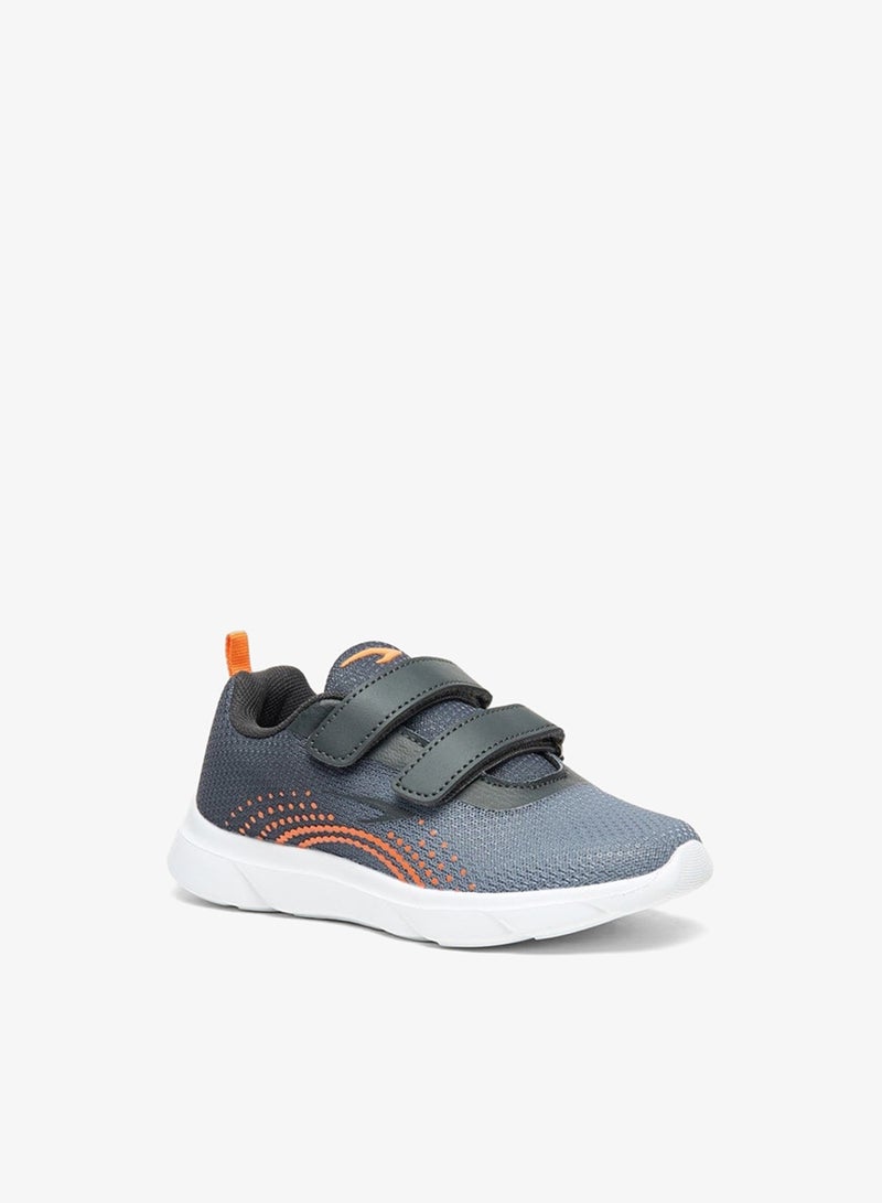 Dash Textured Sports Shoes with Hook and Loop Closure - Image 1