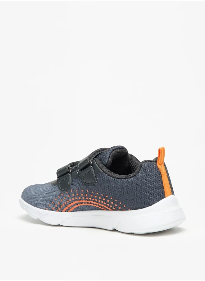 Dash Textured Sports Shoes with Hook and Loop Closure