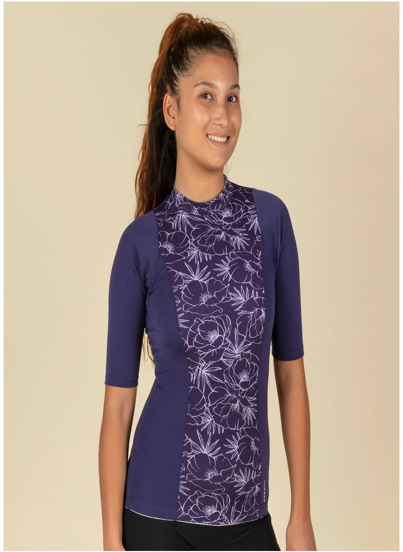 NABAIJI NABAIJI by DECATHLON, Women Swimming Top Una Light Soft & Quick-Dry Purple  - Image 1
