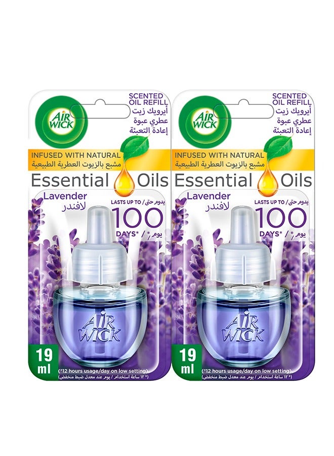 Air Wick Scented Oil Diffuser Refill Lavender Fragrance Pack of 2  - Image 1