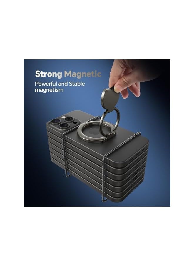 erorex Magnetic Phone Ring Holder For Mag Safe Magnetic Phone Ring Stand Finger Grip With Two Sided Adjustable Magnetic Compatible For Iphone Ipad And Smartphones Compatible With Magnetic Car Mount  - Image 3