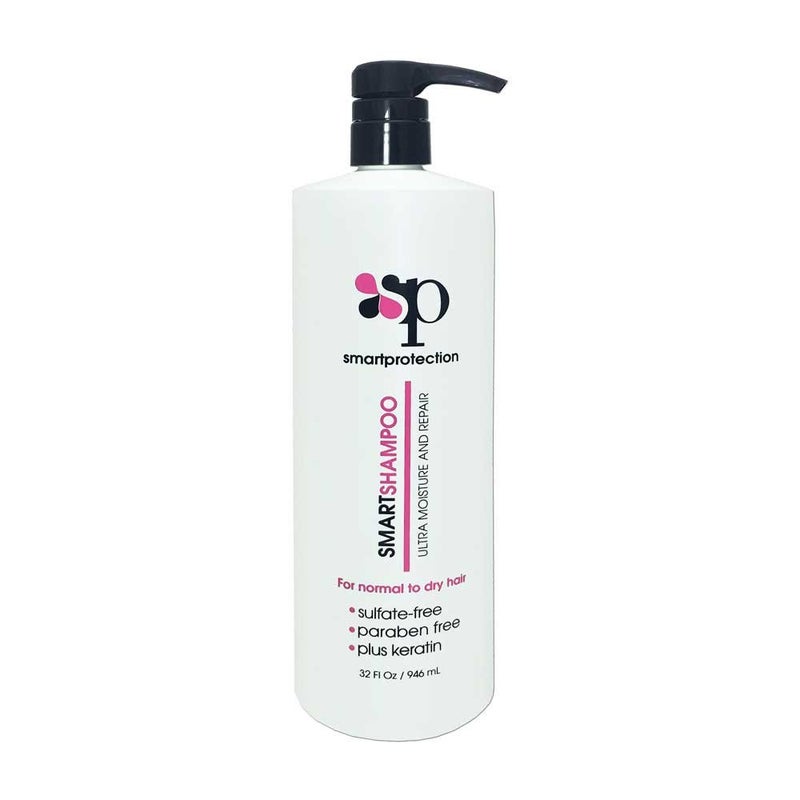 شامبو الترطيب الفائق خالي من الكبريتات والبارابين 32 أونصة للشعر المعالج بالكيراتين من سمارت بروتكشن