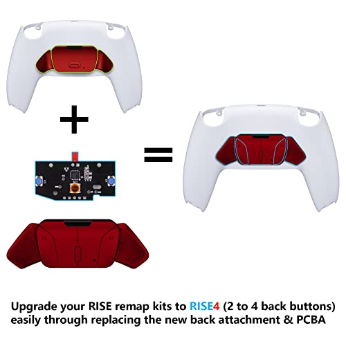 eXtremeRate Turn RISE to RISE4 Kit Redesigned Scarlet Red K1 K2 K3 K4 Back Buttons Housing Remap PCB Board for PS5 Controller eXtremeRate RISE RISE4 Remap kit Controller Other Accessories NOT Included - Image 3