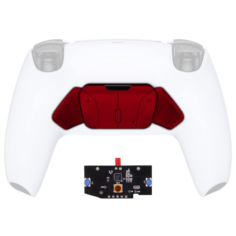 eXtremeRate Turn RISE to RISE4 Kit Redesigned Scarlet Red K1 K2 K3 K4 Back Buttons Housing Remap PCB Board for PS5 Controller eXtremeRate RISE RISE4 Remap kit Controller Other Accessories NOT Included - Image 2